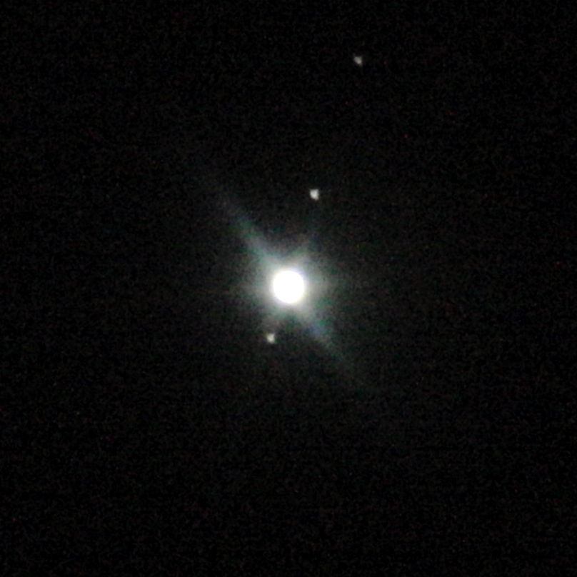 Jupiter with three moons